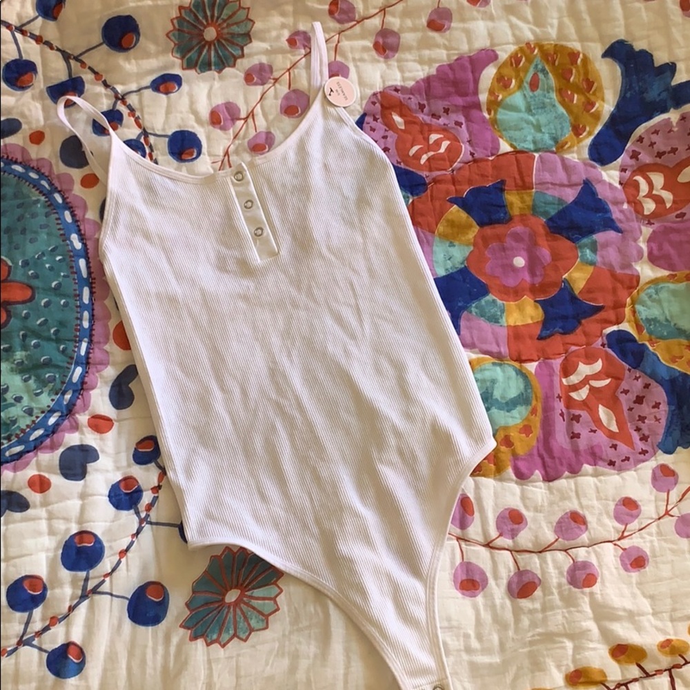 Forever 21 White Body Suit (S/M)